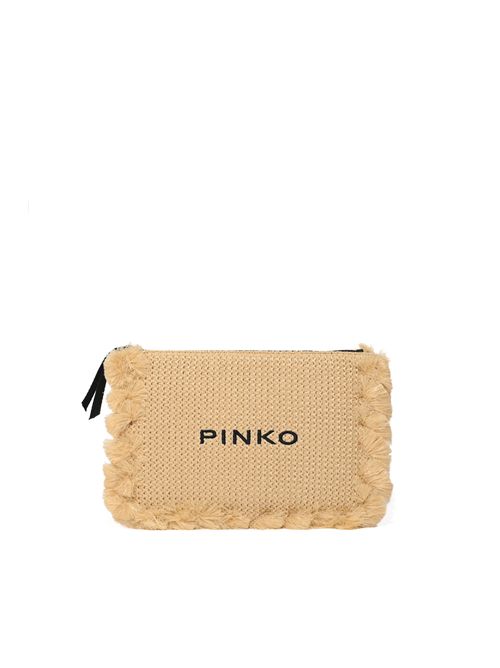 Bustina piccola in rafia con logo e nappine PINKO | 106718 A39YHZ3Q